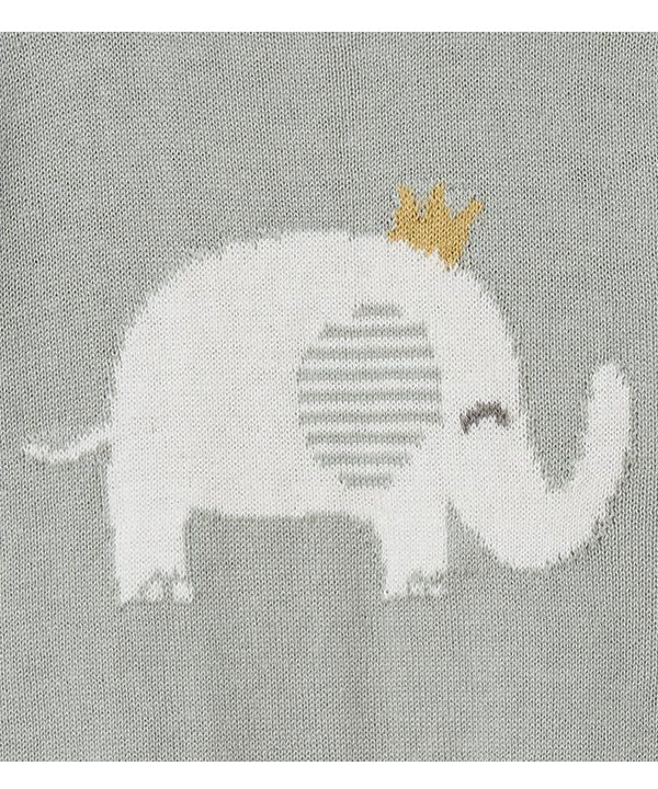 Knit Shortall Romper - Green Elephant
