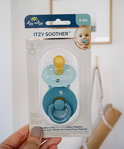 Itzy Soother Natural Rubber Pacifier Set - Harbor + Coast
