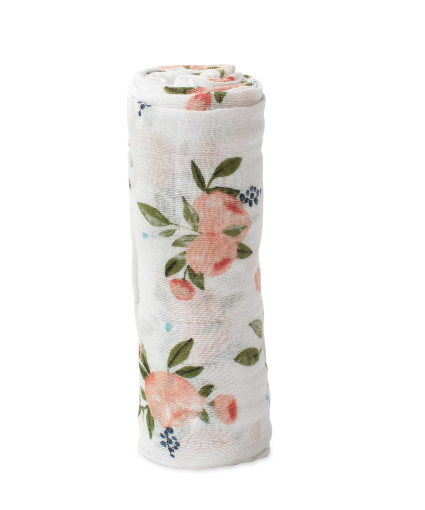 Cotton Swaddle - Watercolor Roses