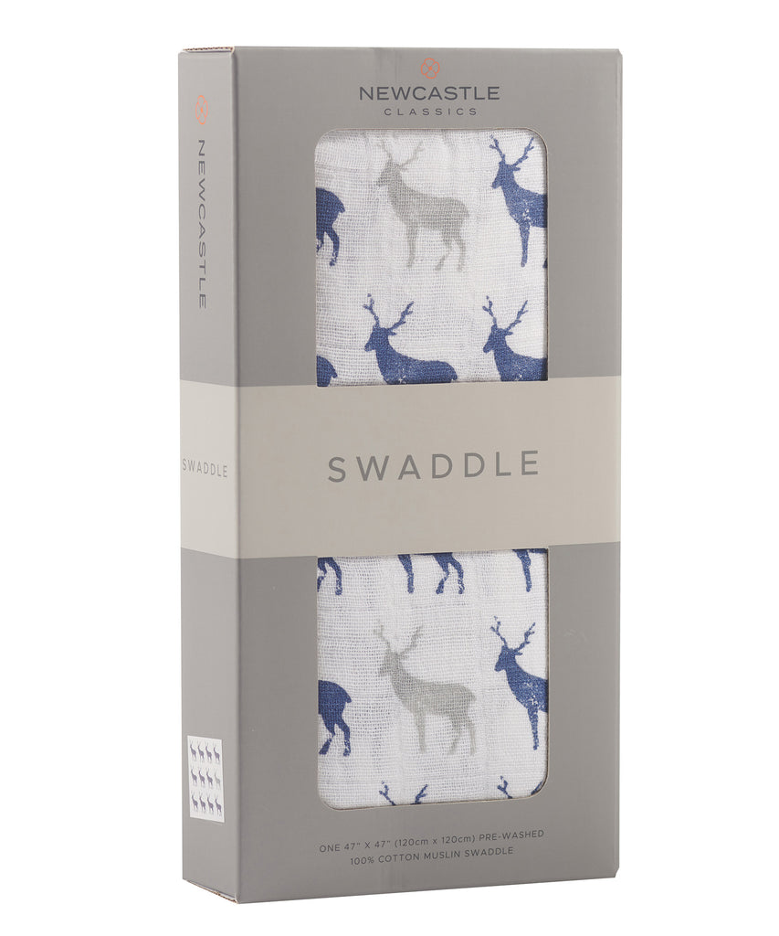 Swaddle - Blue Deer