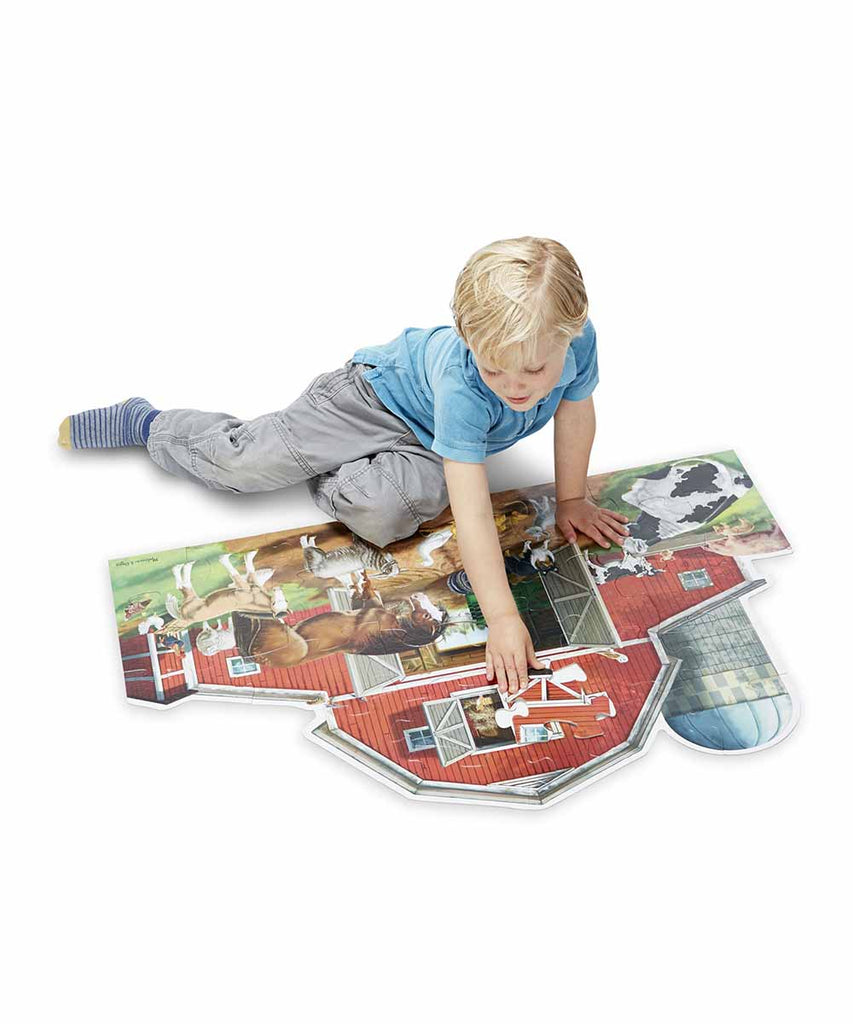 Busy Barn Shaped Floor Puzzle (32 pc)