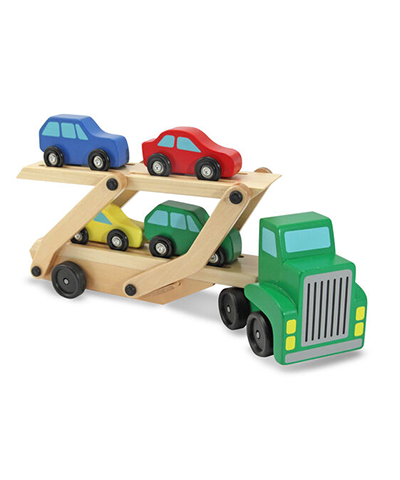 Wooden Car Carrier Truck & Cars Play Set