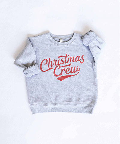 Christmas Crew Mini Sweatshirt - Grey/Red