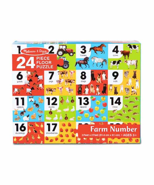 Farm Number Floor Puzzle (24 pc)