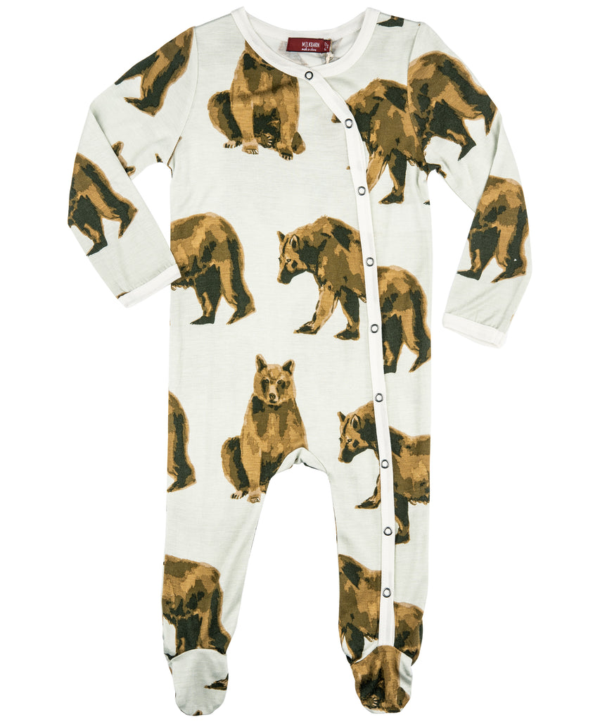 Footed Romper - Bear