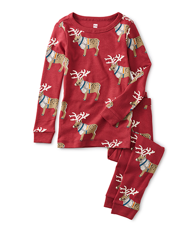 Dressed Up Reindeer Pajama Set
