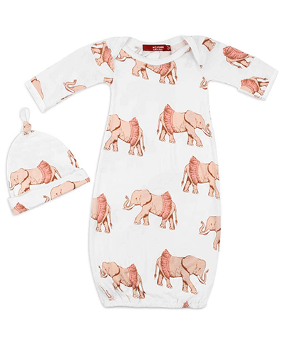 Newborn Hat & Gown Set - Tutu Elephant