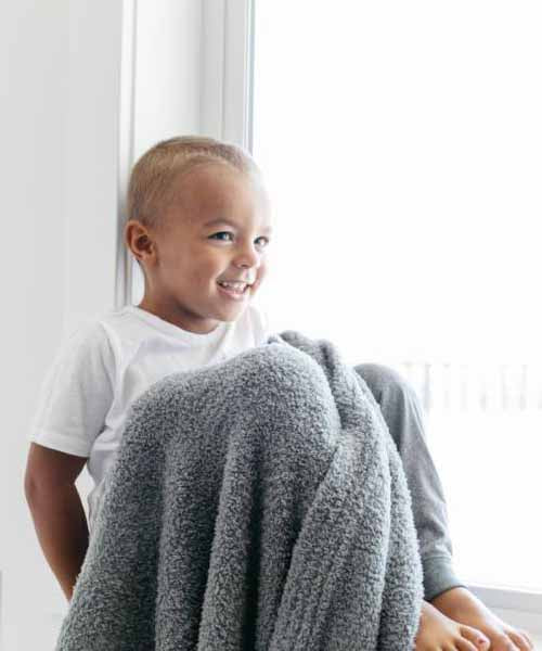 Bamboni Toddler to Teen Blanket - Gray