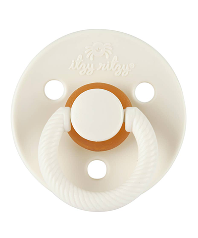 Itzy Soother Natural Rubber Pacifier Set - Coconut + Toast
