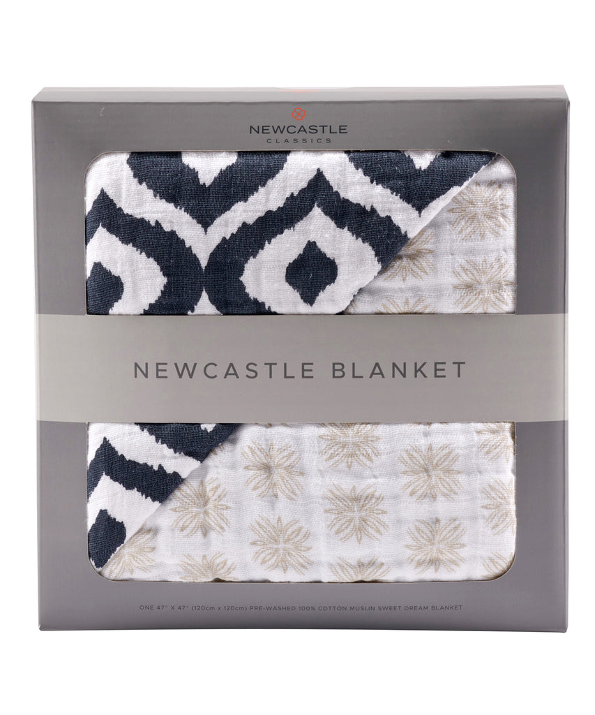 Newcastle Blanket - Moroccan Blue & Traveler Dot