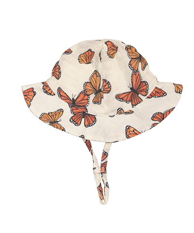 Muslin Sunhat - Monarch Butterflies