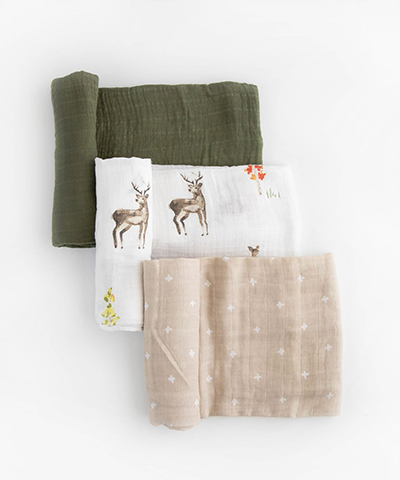 Cotton Muslin Swaddle 3 Pack - Oh Deer