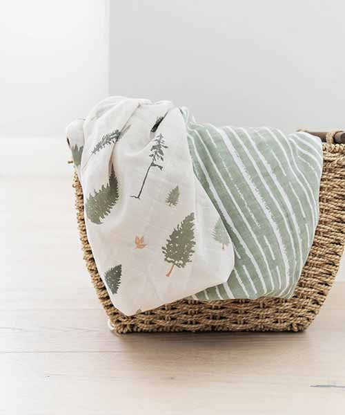 Cotton Muslin Swaddle 2 Pack - Pine