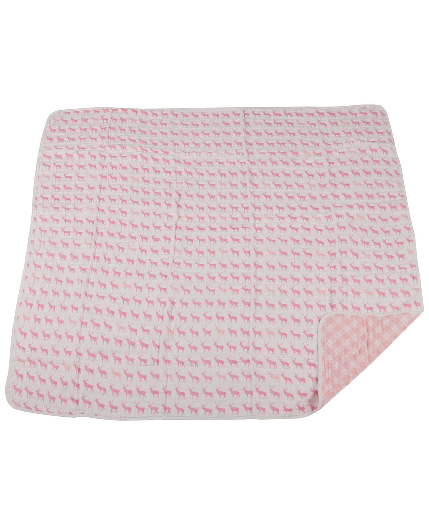 Newcastle Blanket - Pink Deer & Primrose Pink Plaid