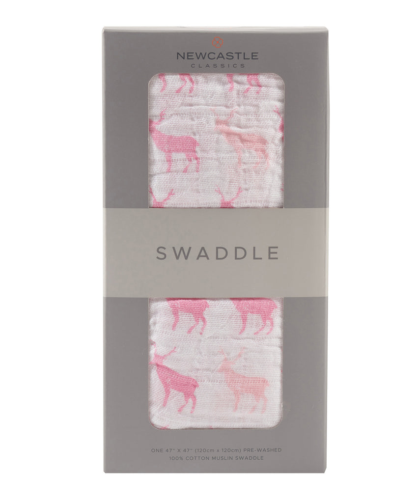 Swaddle - Pink Deer