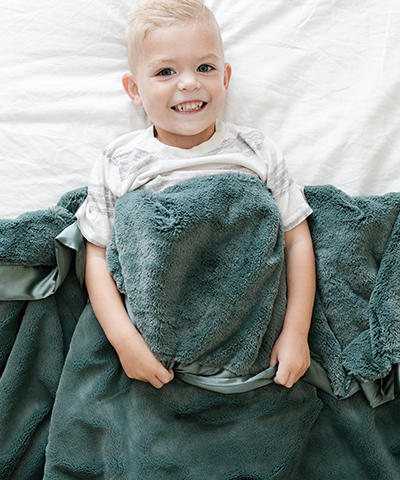 Satin Border Toddler to Teen Blanket - Evergreen