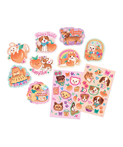 Scented Stickers - Puppies & Peaches