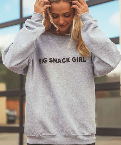 Big Snack Girl Sweatshirt - Heather Grey