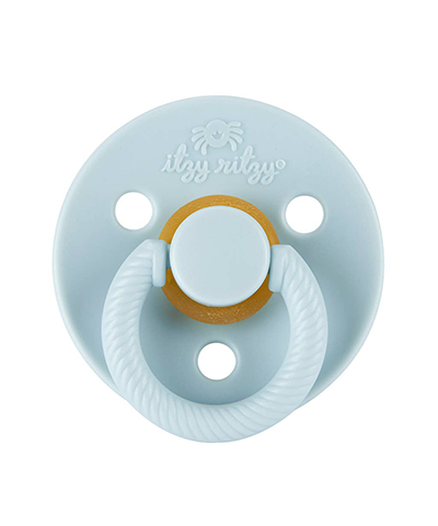 Itzy Soother Natural Rubber Pacifier Set - Harbor + Coast