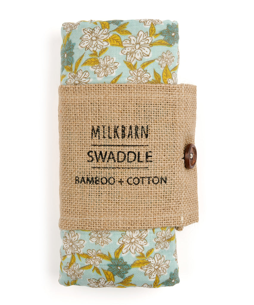 Bamboo Swaddle - Blue Floral
