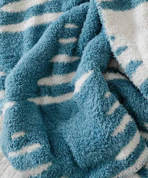 Double Layer Bamboni Receiving Blanket - Triangle/Blue