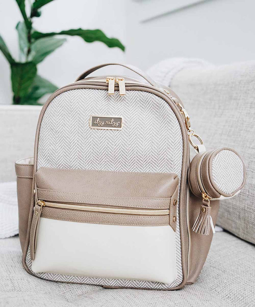 Itzy Mini Backpack Diaper Bag - Vanilla Latte