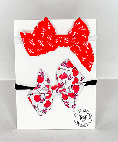Valentine's Day Headband 2 Pack - Red/White Hearts & Candy Mix
