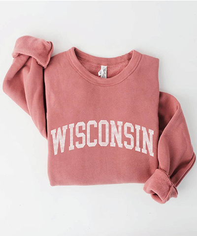 Wisconsin Sweatshirt - Mauve