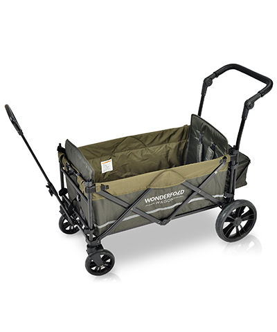 X2M Magnetic Harness Push + Pull Stroller Wagon - Woodland Green